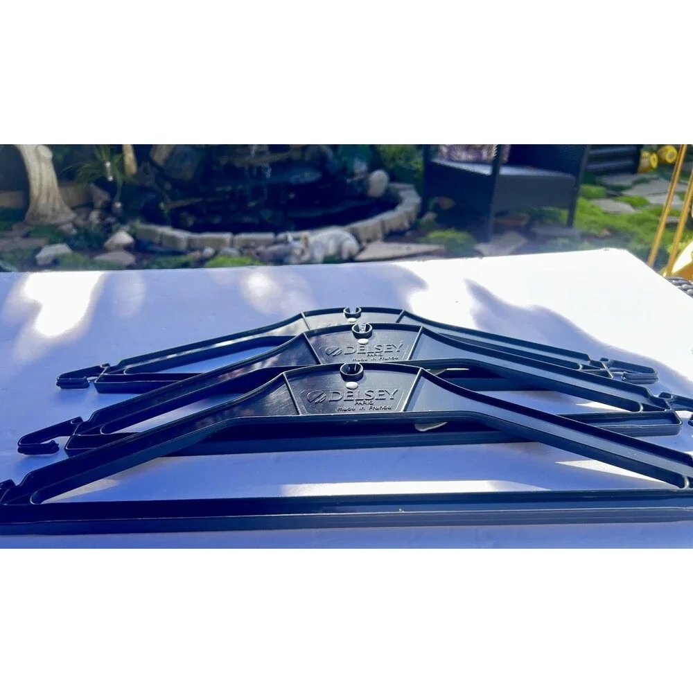 Set of 3 Delsey Paris Travel Hangers Made in France Vintage Luggage Hangers